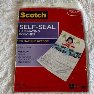 NWT SCOTCH Self-Seal Laminating Pouches NWT